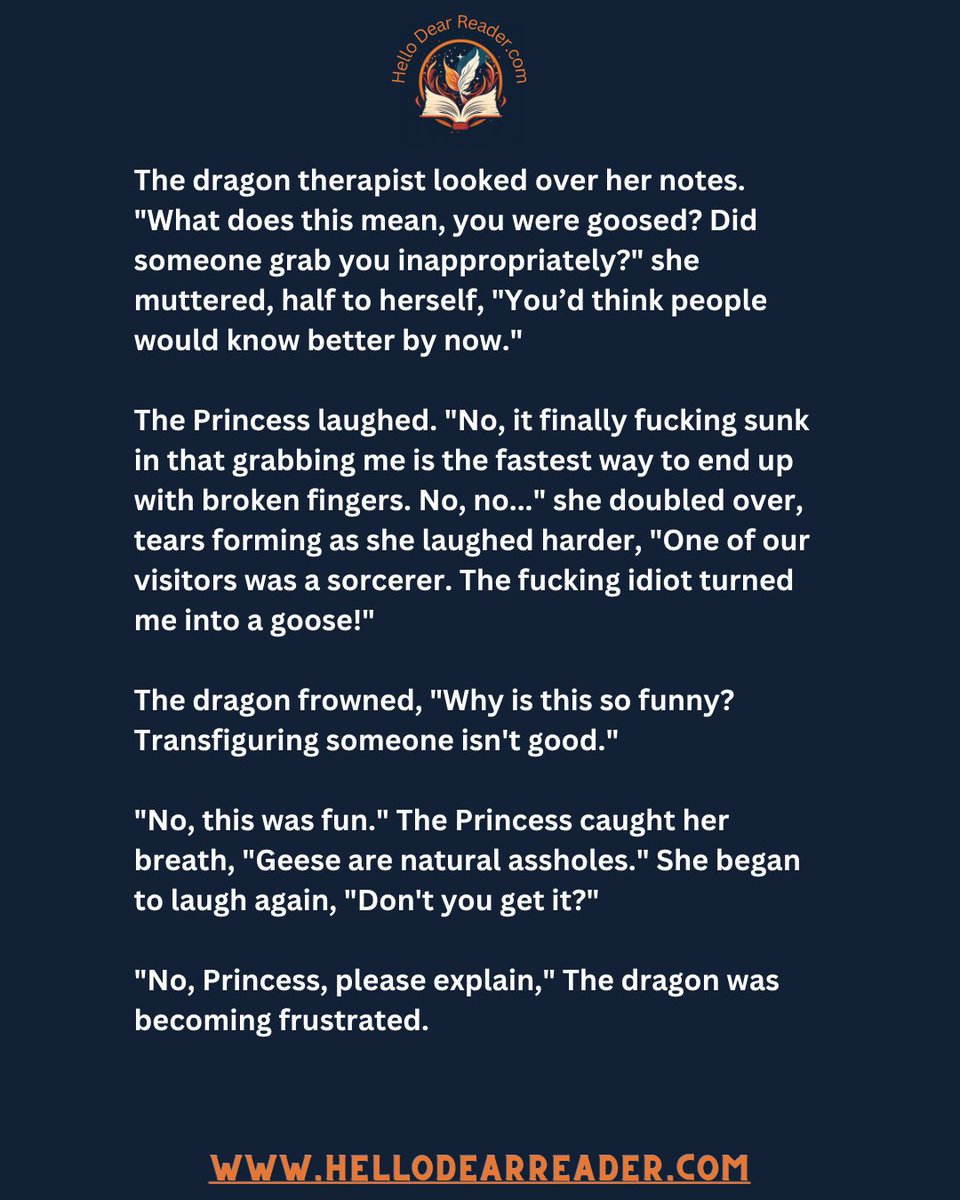 jason_delph's tweet image. Princess &amp;amp; the Dragon Therapist: Goosed [153]
Read them all here:
rfr.bz/t8dcd45
#CozyFantasy #HelloDearReader