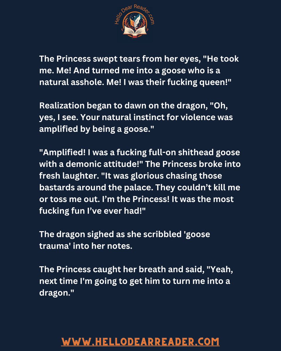 jason_delph's tweet image. Princess &amp;amp; the Dragon Therapist: Goosed [153]
Read them all here:
rfr.bz/t8dcd45
#CozyFantasy #HelloDearReader