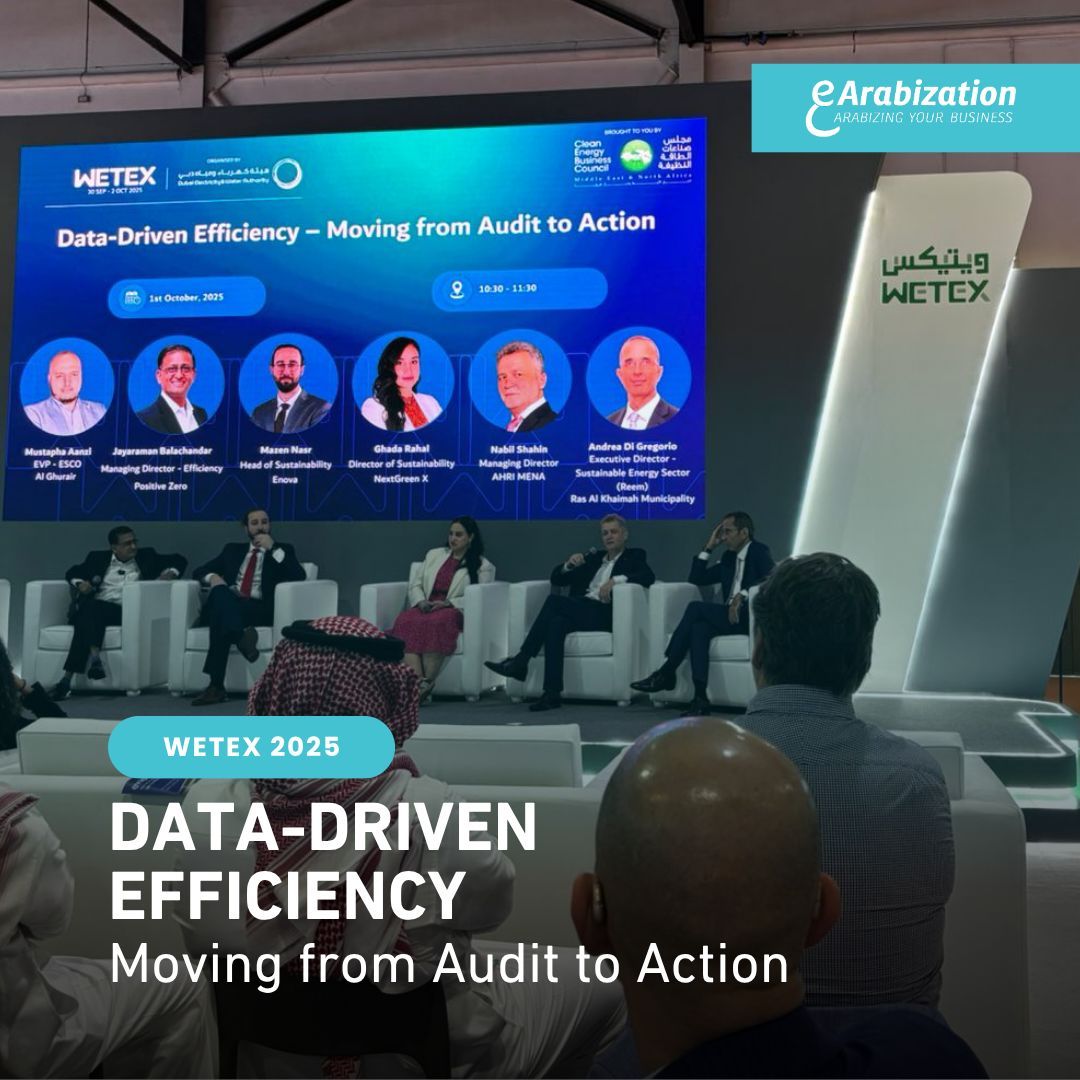 E_Arabization's tweet image. We were participated in WETEX2025 an important sustainability event focused on the GCC 🌍

Sustainability is an area where language plays a crucial role! Clear, culturally relevant, and accurate communication ensures that sustainability goals, reports, and initiatives truly…