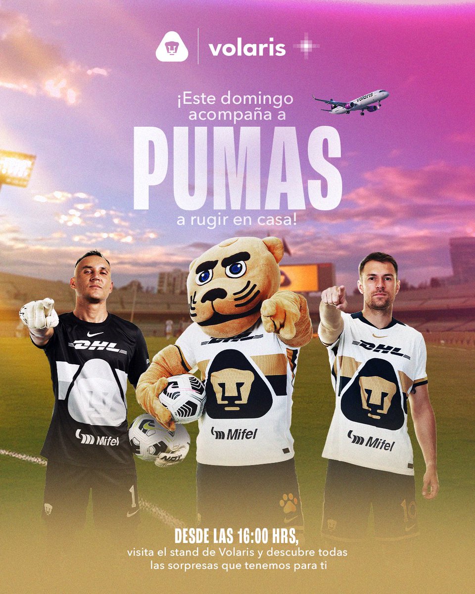 viajaVolaris's tweet image. Dinámica promocional:
🏠💛💙🐾 ¿Tienes un rincón lleno de amor por Pumas?​

Presúmelo con una foto o video y demuestra que eres Puma de corazón.​
​Los más impresionantes se llevarán:​
Una playera autografiada por Keylor Navas ⚽✨​

Un pase doble para ver a Pumas en casa 🏟️💛💙…