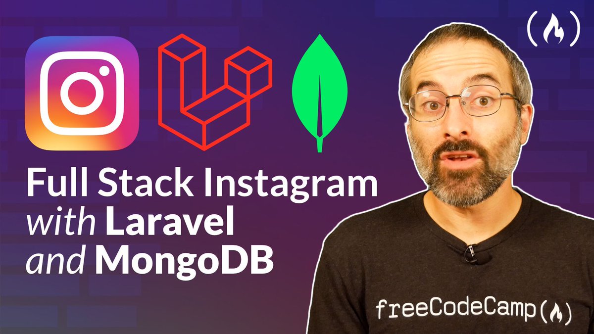 freeCodeCamp's tweet image. Building a clone of a real-world app helps you figure out how to solve common development challenges.

So in this course, @beaucarnes walks you though building a full-stack Instagram clone with Laravel &amp;amp; MongoDB.

You&apos;ll configure your tools to work together, set up user…
