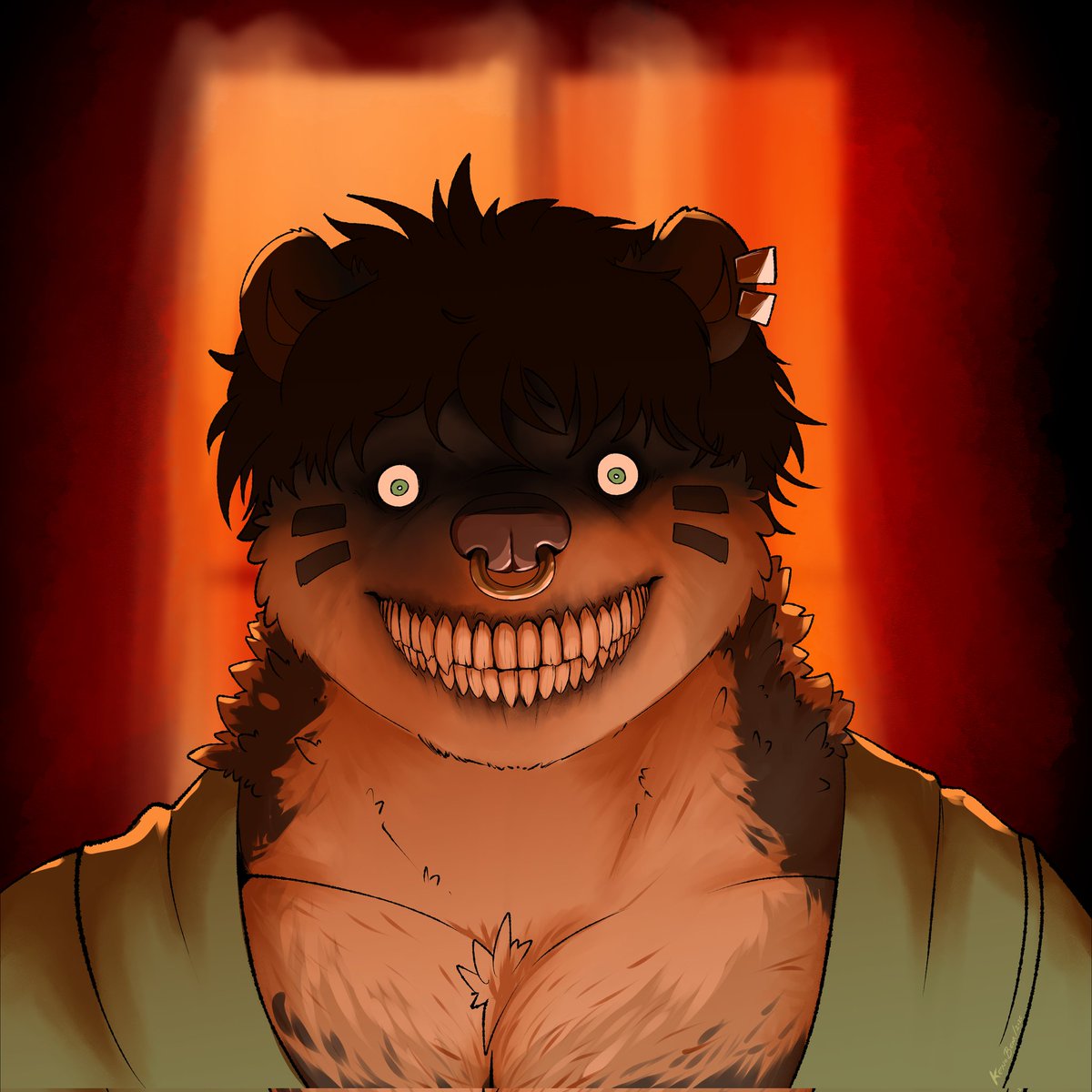 "Una sonrisita?"

Otro Icon de Hallowen terminado! Este es para <a href="/mintyburr/">Mint~ 🌱</a> inspirado en Smile dog!

Muchas gracias por confiar en mi trabajo!

Aun quedan cupos! No te quedes sin el tuyo!

#FurryArt #FurryArtist #Halloween2025 #WerewolfArt #AnthroArtist #FurryFandom #SpookyArt