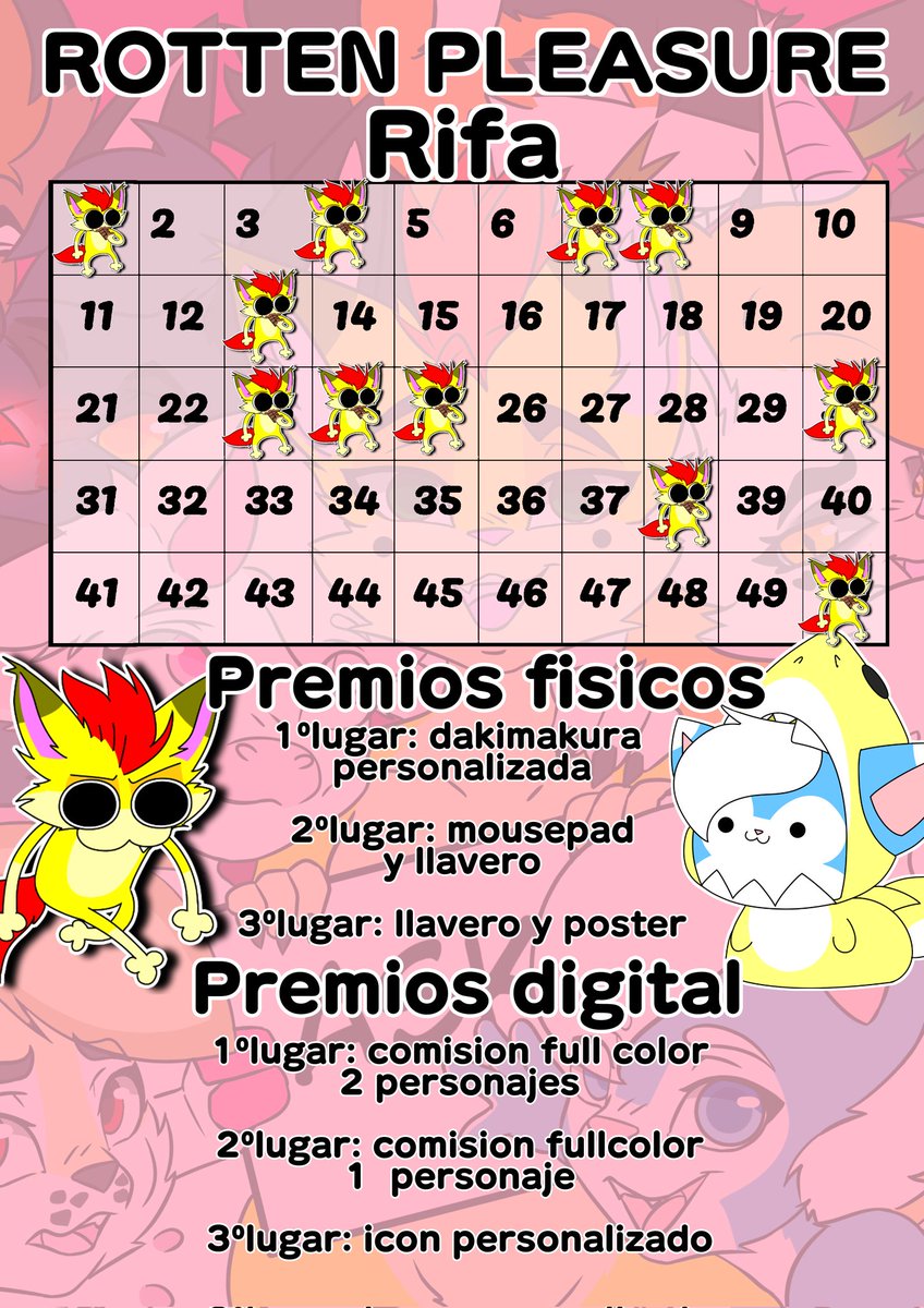 ✨ULTIMOS DÍAS✨
Actualización de números comprados de la rifa

✨Recuerden que pueden comprar el suyo por solo 200 pesos✨

✨Premios físicos y digitales✨

✨Entrega en Confuror con posibilidad de envío✨

Interesados manden mensaje
(Se agradece mucho si dan like y comparten)