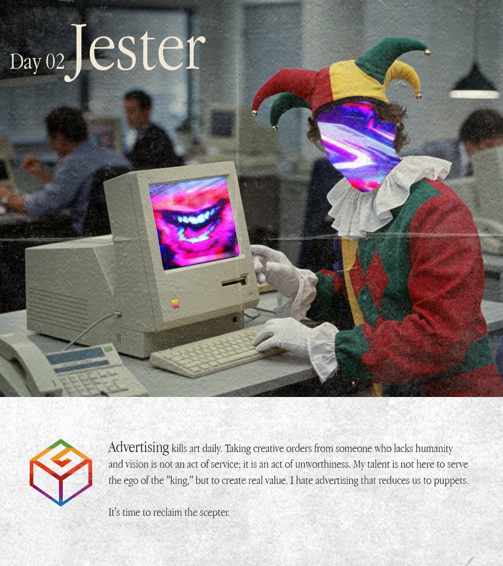 g1ft3d_'s tweet image. Day 2 Jester. #glitchtober2025 

@jrdsctt
@objktcom

#glitch #glitchart #NFTCommunity #CleanNFT #TezosArt

Buy it: 1  $XTZ 👇👇

objkt.com/tokens/KT1CrSX…