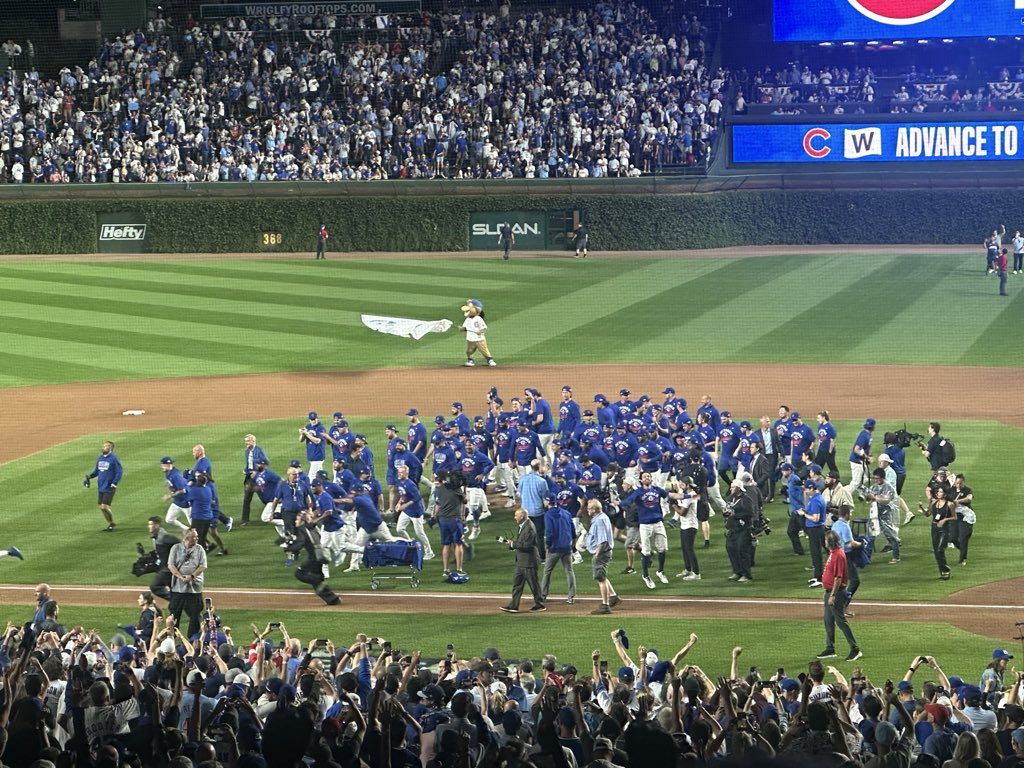 Wells15Kevin's tweet image. Cubs won a playoff series.

Love ya, Grandpa. Miss ya. Thanks for taking me to all those games.