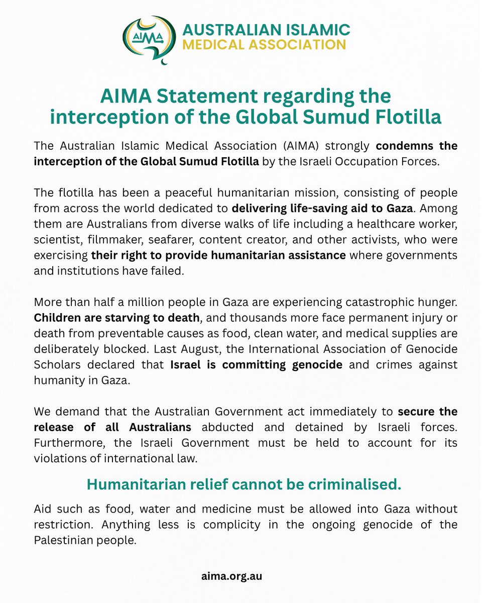 Australian Islamic Medical Association tweet media