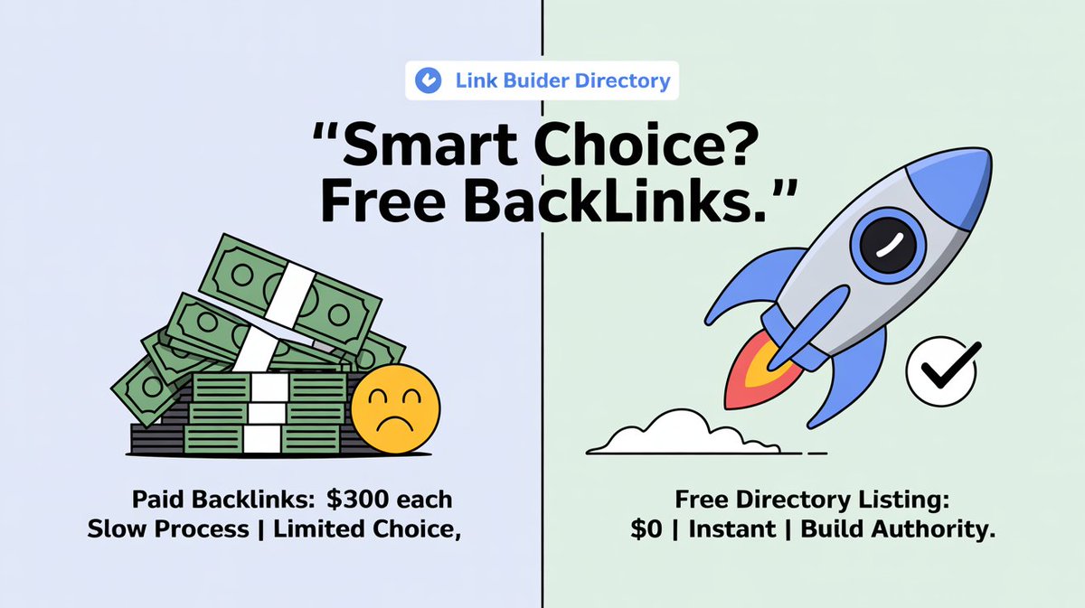 "Don’t pay. Just list it" Let the backlinks come to you. includes NAP Citation schema to increase SEO and website credibility. laughingprofessor.net/seo-agency-too… #SEObacklinks #FREElistingDirectory