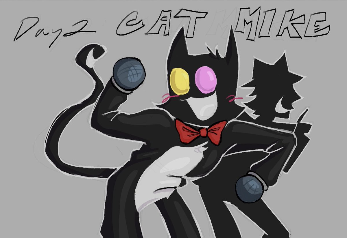 meatcaboing's tweet photo. mike toper day 2 #miketober  #deltarune #catmike https://t.co/Z3dKpMiCAo