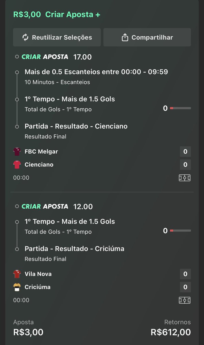 bruninhofraga's tweet photo. Vem de Aposta Ao Vivo! #SerieBNaESPN #serieb2025 #campeonatoperuano #cienciano #Melgar #vilanova #cricuima https://t.co/T30Pkj8G3y