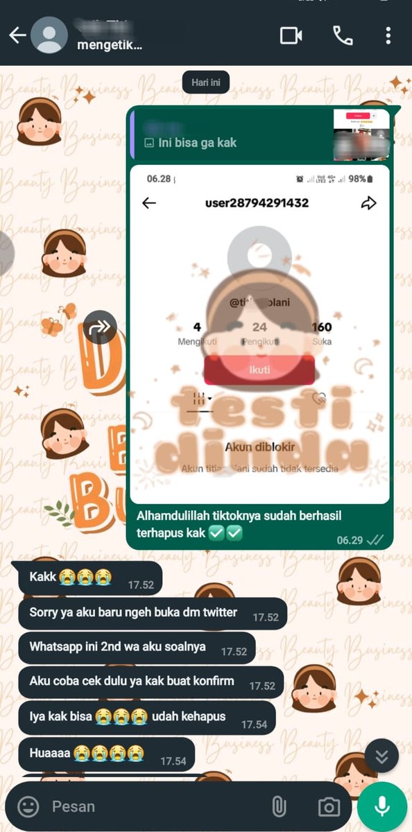 Jasa  Pemulihan Akun Dinda, Facebook,Tiktok
Instagram,
 Twitter, T Lindkedin
Whatsapp, Telegram?

 Akun dihack/terkunci/ditangguhkan?

Atau
Mau sadap wa &amp; hapus akun tanpa email/sandi/no hp?
 
Pengerjaan 1 jam sampai 2 jam✌️

WA.me/6289508114941