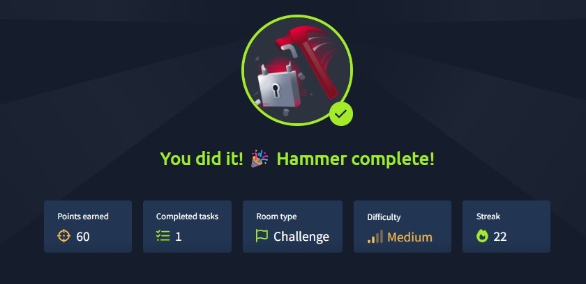 daveed_wux's tweet image. It feels good to finally be building steady consistency on #TryHackMe #ctf @RealTryHackMe