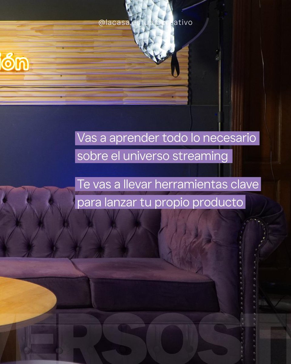 🚀 TALLER DE STREAMING 

Llega el Taller Producción Integral de Streaming de La Casa📍Son 6 encuentros presenciales de 3 horas cada uno, en #BahíaBlanca. 

Un espacio para aprender cómo se trabaja hoy en streamings, medios, redes y periodismo, con las herramientas reales de