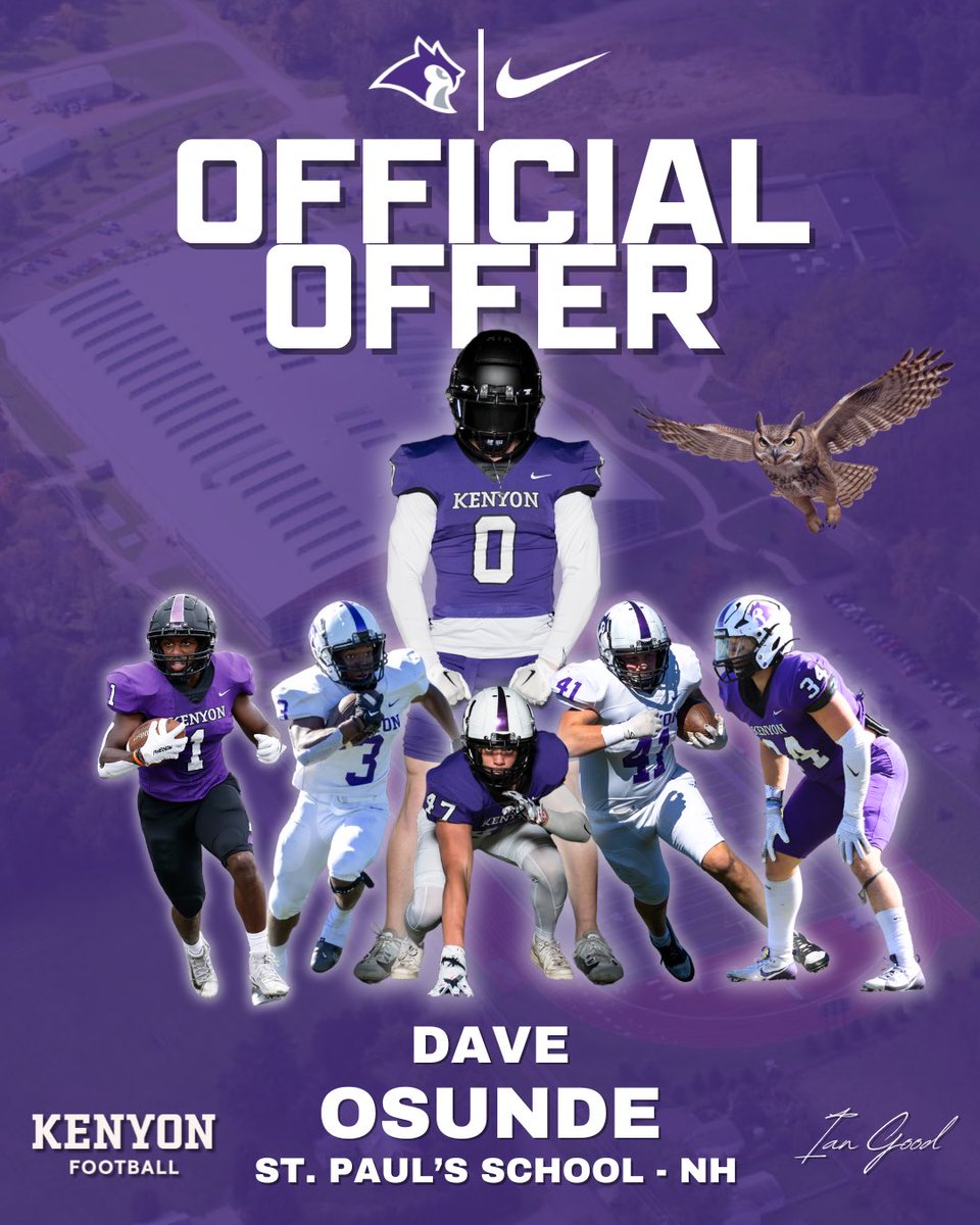Grateful to have received an offer from Kenyon College <a href="/SPSFootballNH/">SPS Football</a>