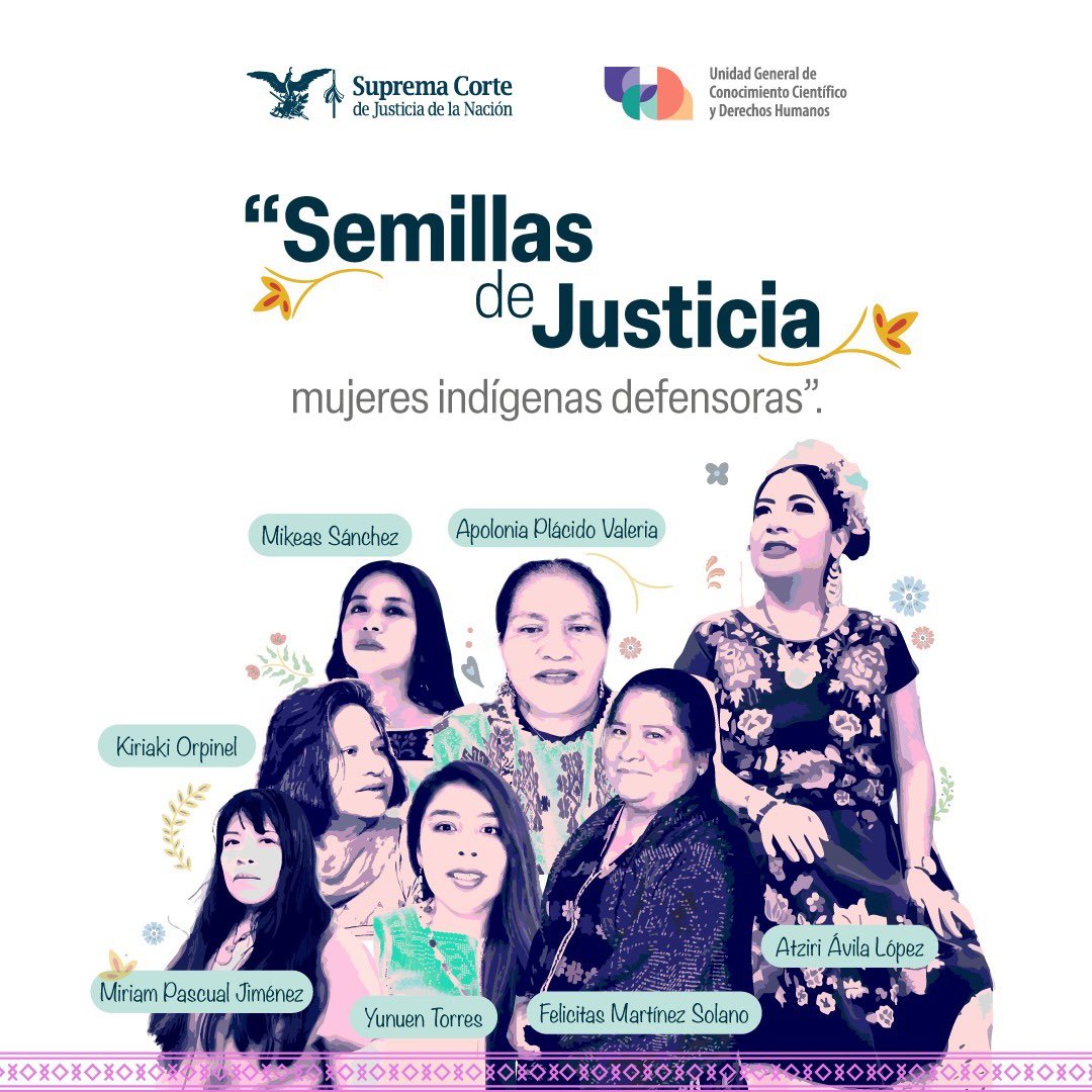SCJN's tweet image. ⚖ Te invitamos a conocer el “Mural digital sobre mujeres indígenas defensoras”, cuyo objetivo es difundir y visibilizar la labor y el liderazgo de las mujeres indígenas en la construcción de justicia.
Visítalo aquí 👉 bit.ly/42iBMqM
@ddhh_scjn