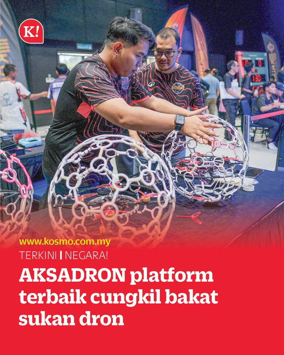 kosmo_online's tweet photo. Akademi Kecemerlangan Sukan Dron Negara (AKSADRON) telah menyusun beberapa perancangan dan program menarik untuk mencungkil bakat baharu dalam sukan dron di negara ini.

https://t.co/IPKxtiknqr https://t.co/0awAs6PkxK