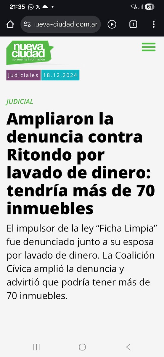 QUE PASO CON LAS DENUNCIAS CONTRA CRISTIAN RITONDO? TIENE MAS DE 70 INMUEBLES? COMO HIZO SI SIEMPRE FUE FUNCIONARIO PUBLICO?