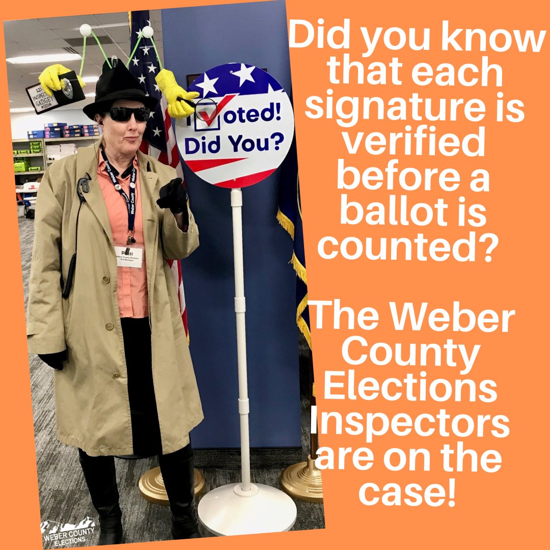 WeberElections's tweet image. The elections team verifies each ballot signature. A signature can be verified against up to five signatures on file and by three separate processes! The elections team is on the case!
#safesecurevoting #weberelections #utahvotes