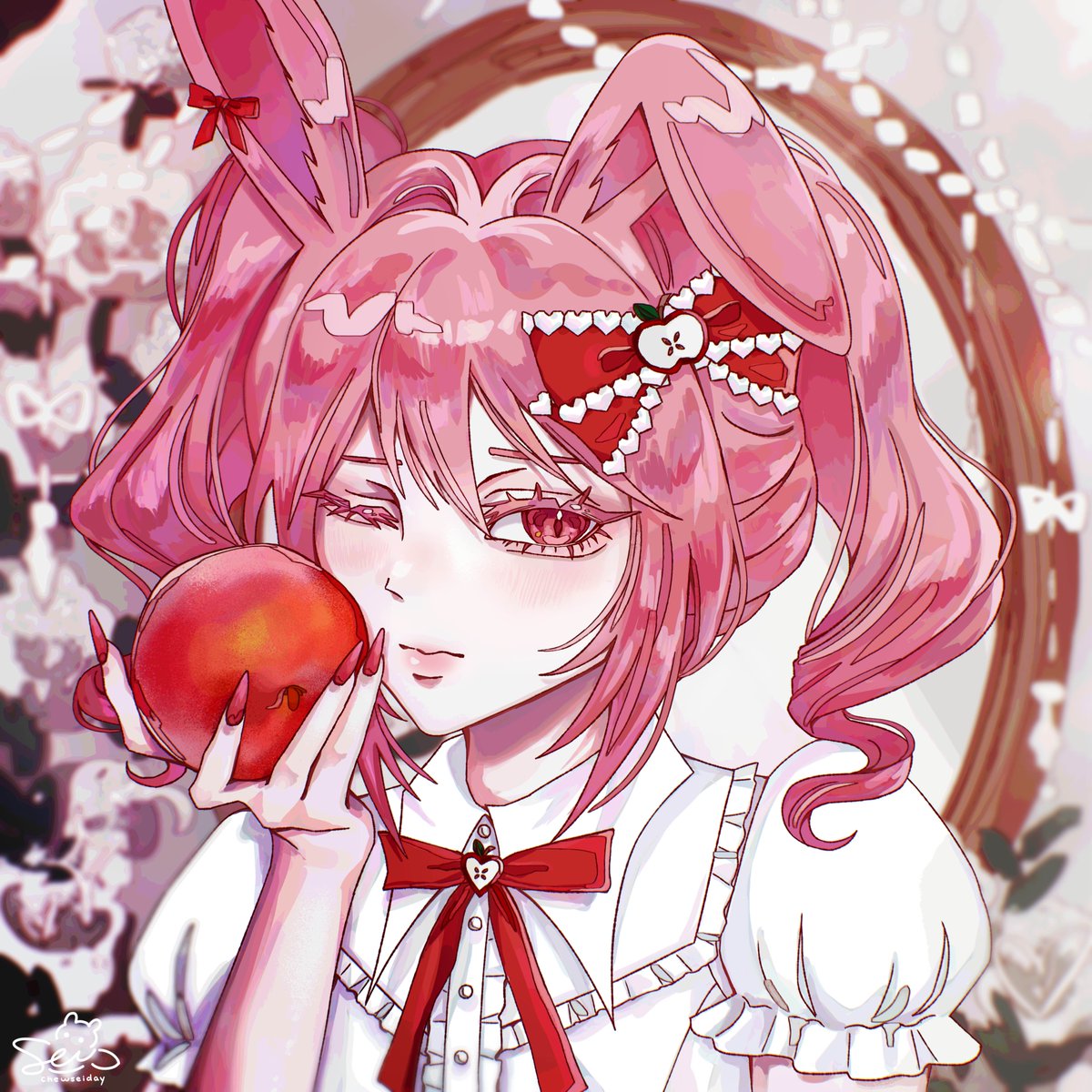 chewseiday's tweet image. apple 🍎🐇

#digitalart #ibisPaintX