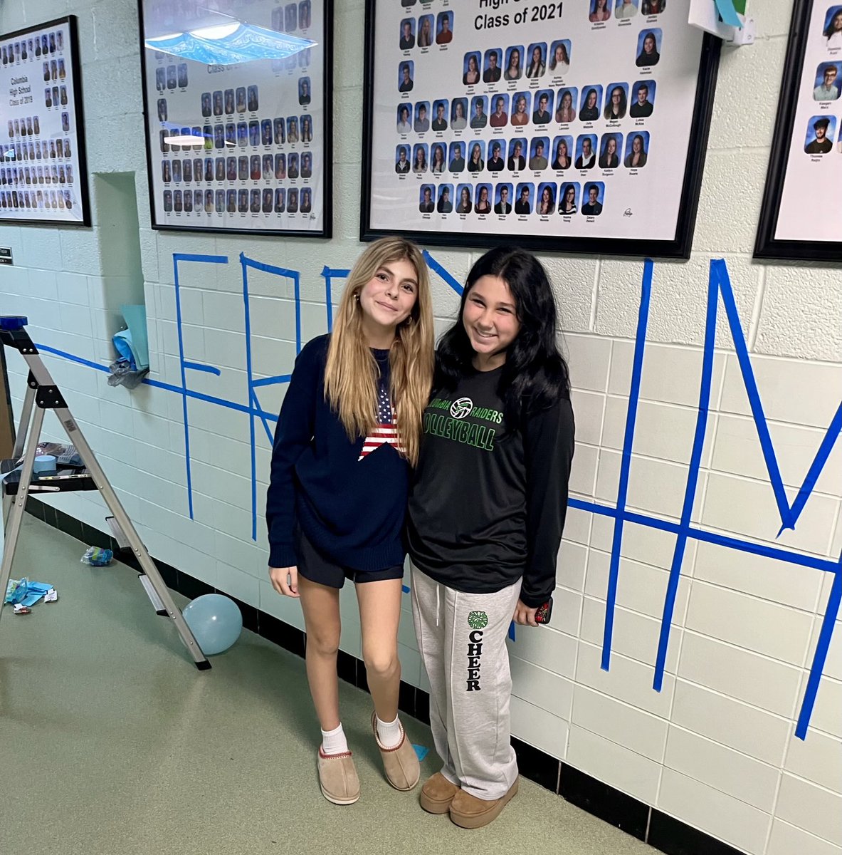 Freshman putting in the work late tonight with sights set on winning CHS Color Wars 2025!