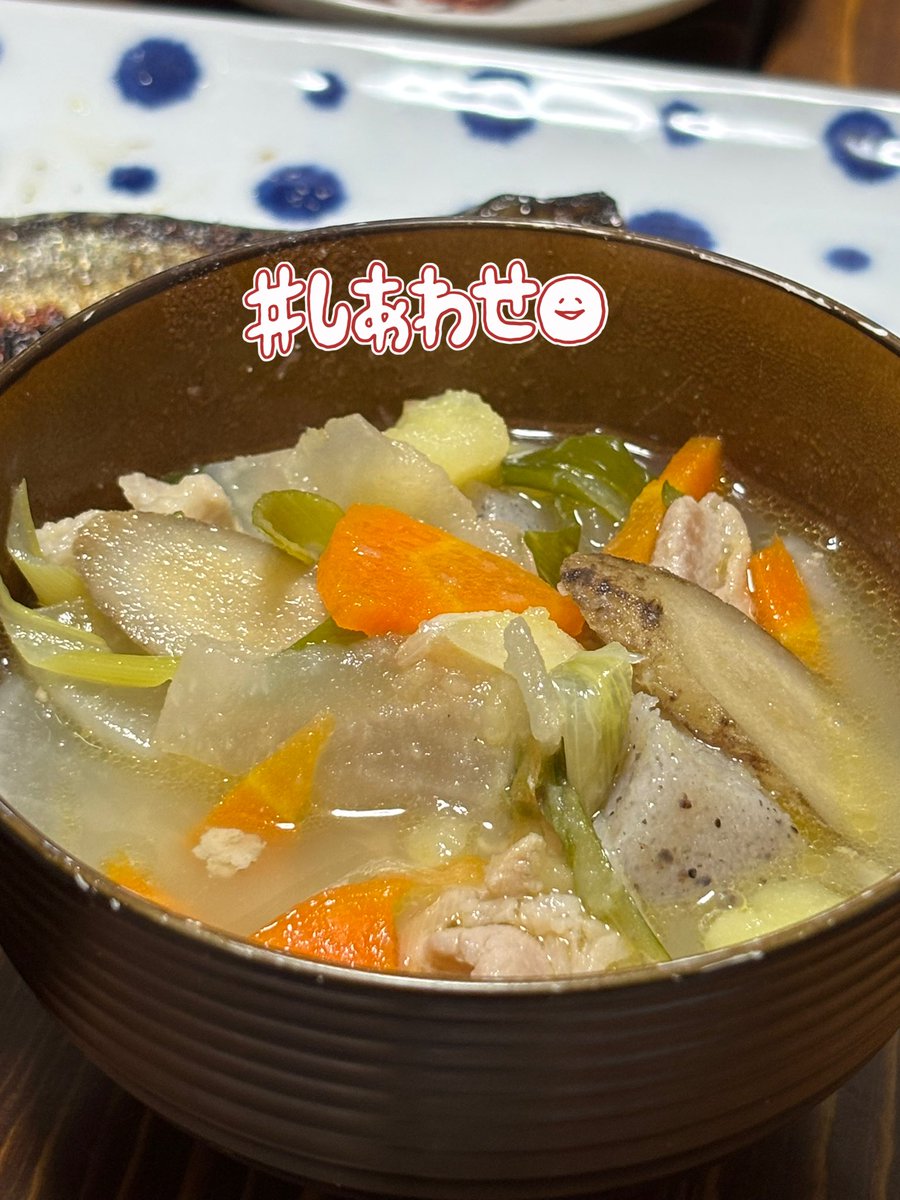 seasky320's tweet photo. 『液体塩こうじ』愛用してます！昨日は塩豚汁🐷(こんにゃく、ごぼう、にんじん入り)作ってみました！ 味噌が入ってるようなコクと豚こまが柔らかくて驚き！
我が家の殿堂入り決定です😊 https://t.co/g6EBM2BqYk