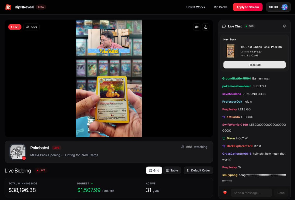CHASE CARD ALERT 🚨

DRAGONITE JUST PULLED LIVE, STRAIGHT FROM 1999!

PSA 10 = $7,000

🔗 ripnreveal.com
