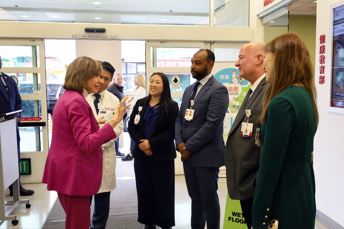 SpeakerPelosi's tweet image. This morning I joined @RepHuffman, @RepKevinMullin and Bay Area health care leaders at @NEMSSF to call out Republicans’ cruel health care crisis.
 
While the GOP puts affordable health care at risk, Democrats are fighting to keep government open and prevent skyrocketing premiums.