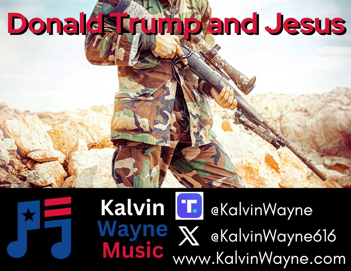 Our songs "Donald Trump and Jesus" and "Business Man" have been rereleased and are on our new website!  kalvinwayne.com Check it out and listen on your favorite music platforms like Spotify, iTunes, YouTube Music, Amazon, Pandora, iHeart &amp; more. 🎸<a href="/KalvinWayne616/">Kalvin Wayne 🎸🎙🎵</a> 🎸
#MAGA