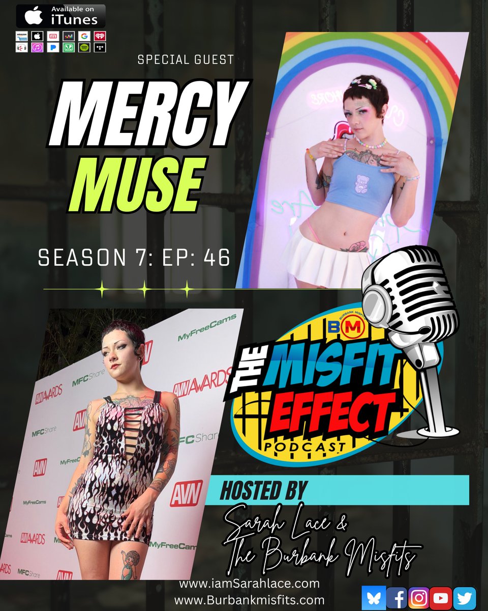 knockoutnetwork's tweet image. NEW @burbankmisfits The Misfit Effect episode titled The No Mercy Effect w/ Mercy Muse @themercymuse
 w/ host @iamsarahlace &amp;amp; @rawstarr for audio  podcasts.apple.com/us/podcast/the… burbankmisfits.com/podcast/mercy/ &amp;amp; Every Podcast Platform. for video: youtu.be/SCfZazIn2fs #podcast