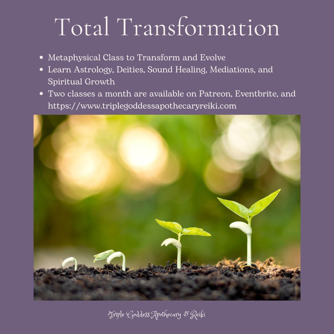 triplegoddessa1's tweet image. In Total Transformation, you will learn how to improve your energetic flow, balancing your mind, body, &amp;amp; spirit. A Patreon Exclusive Program. patreon.com/TripleGoddessA… #triplegoddessapothecaryandreiki #totaltransformation #rowanravenwolf