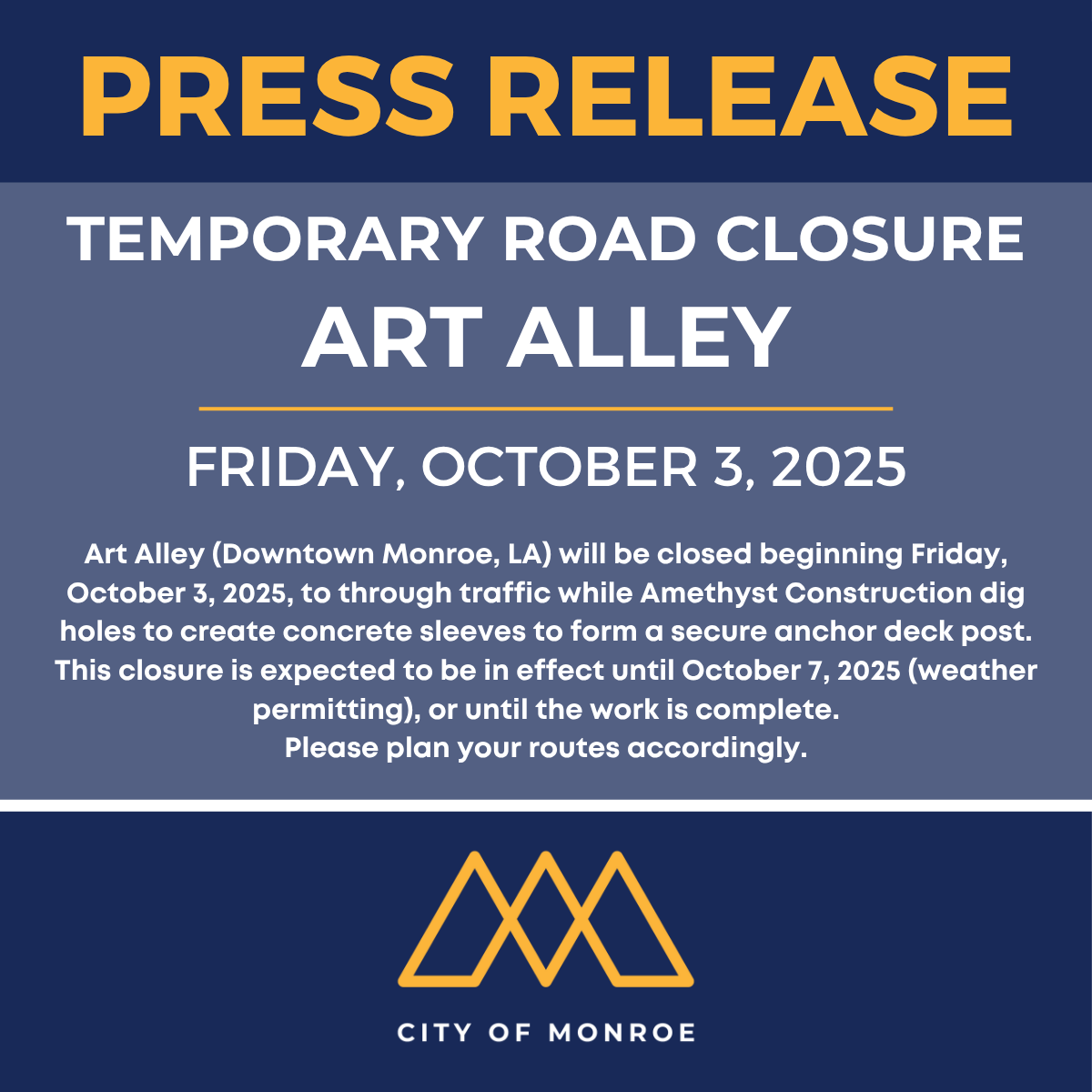 City of Monroe, LA tweet media