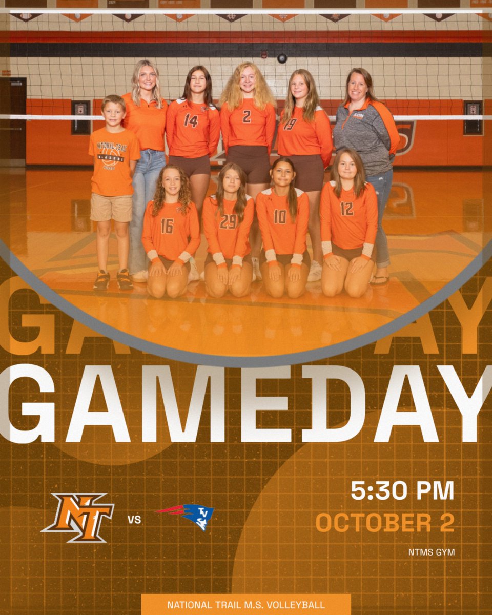 NationalTrailAD's tweet image. Good luck to the Middle School Volleyball teams tonight in their season finale against Tri-Village! #FN5GLContest @Tmobile