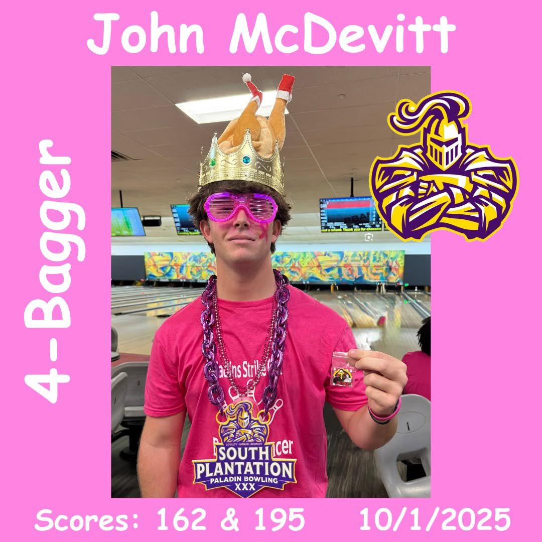 SPHSBowling_'s tweet photo. Pink Out Bowling 🎀🎳 | 10/1
Paladins Strike Out Cancer 💗

Boys:
🦃 Daniel clutch turkey + 190
💯 Calvin 180
💥 John 195 (4-bagger)
➡️ 37 team strikes + sweep!
💗 Both teams w/ 37 strikes each… Paladin pride at its finest! 🙌
#PaladinPride #StrikeOutCancer #StrikeSquad https://t.co/BPcCs9heka