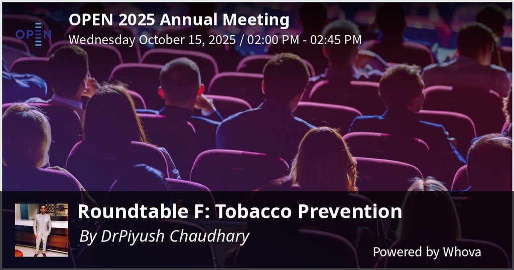 pyushchaudhary's tweet image. Thrilled to share some news! 🎉🎉 I&apos;ll be speaking at OPEN 2025 Annual Meeting on Oct 15 - 16, 2025. I would love to see you there!  - via #Whova Event Platform
 tinyurl.com/2dxsavx5