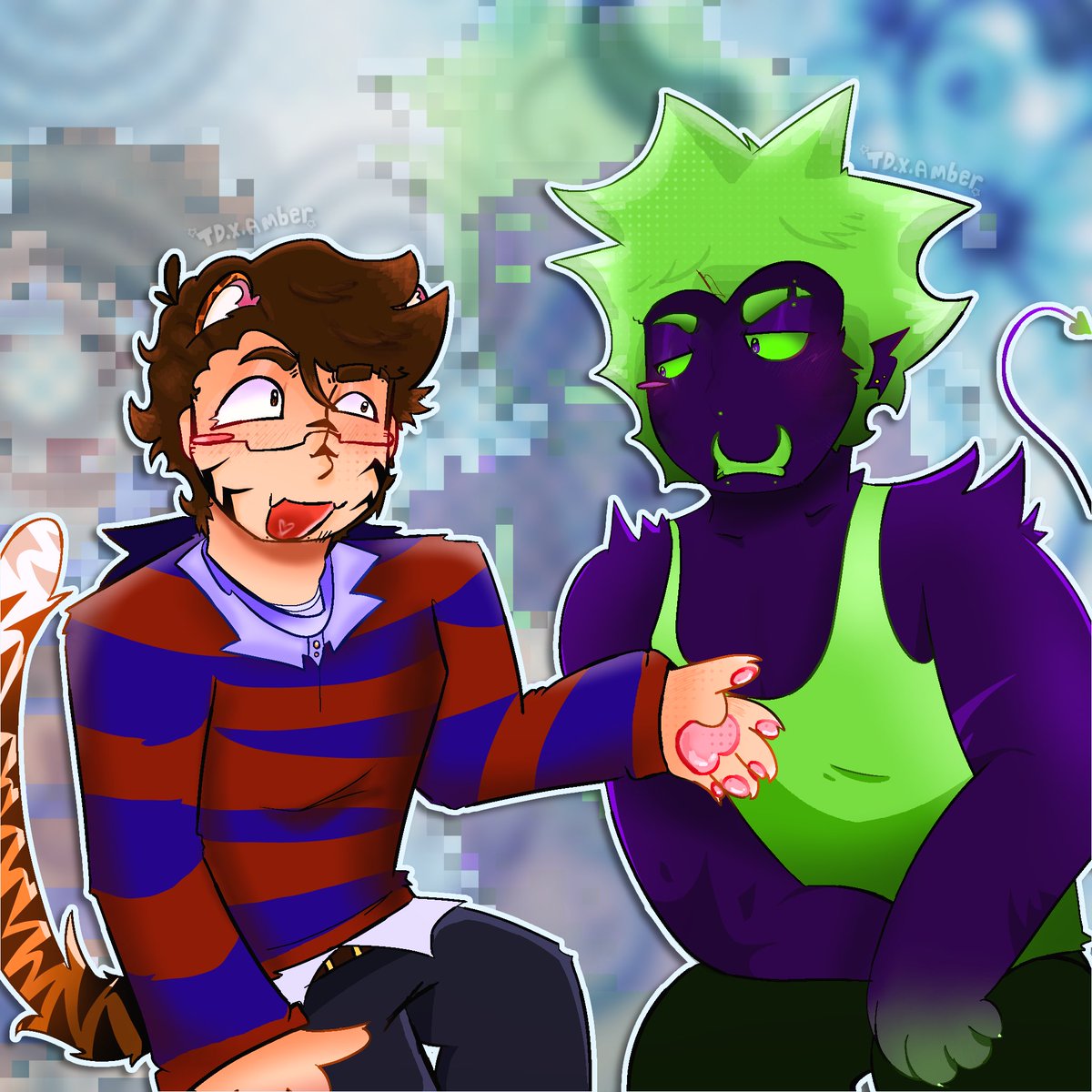 tdxamber's tweet image. Jake and Equinox! 🧪🐅
This took my forever LOL
(#jayingee #jakejayingee #jayingeetwt #art #tl)