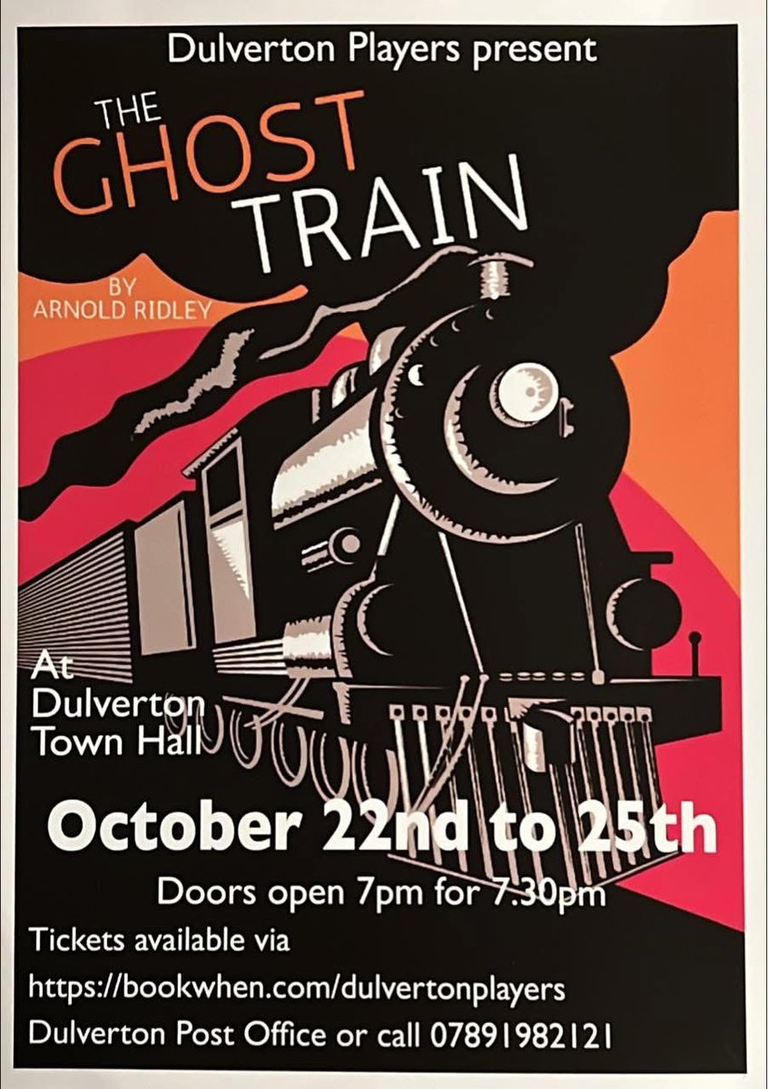 reed1_max's tweet photo. For all of you who may be interested.
Please do come to see me and my fellow cast members in our next play called the Ghost Train 🚂.
It’s a horror comedy based in 1925 at a train station in Cornwall.
Tickets are now available online or at the post office in Dulverton. 😁 https://t.co/7xBxyp8vOZ