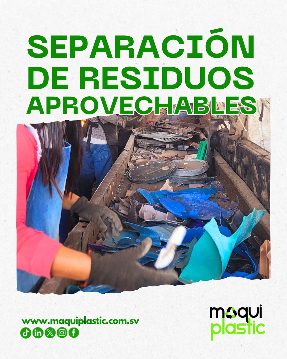 🟢 En nuestra planta, realizamos una separación precisa de los residuos plásticos para garantizar un proceso de reciclaje eficiente. ♻️ Cada material es clasificado según su tipo y calidad.👍🏼 #PlásticoReciclado #ReciclaCadaDía #Sostenibilidad #medioambiente