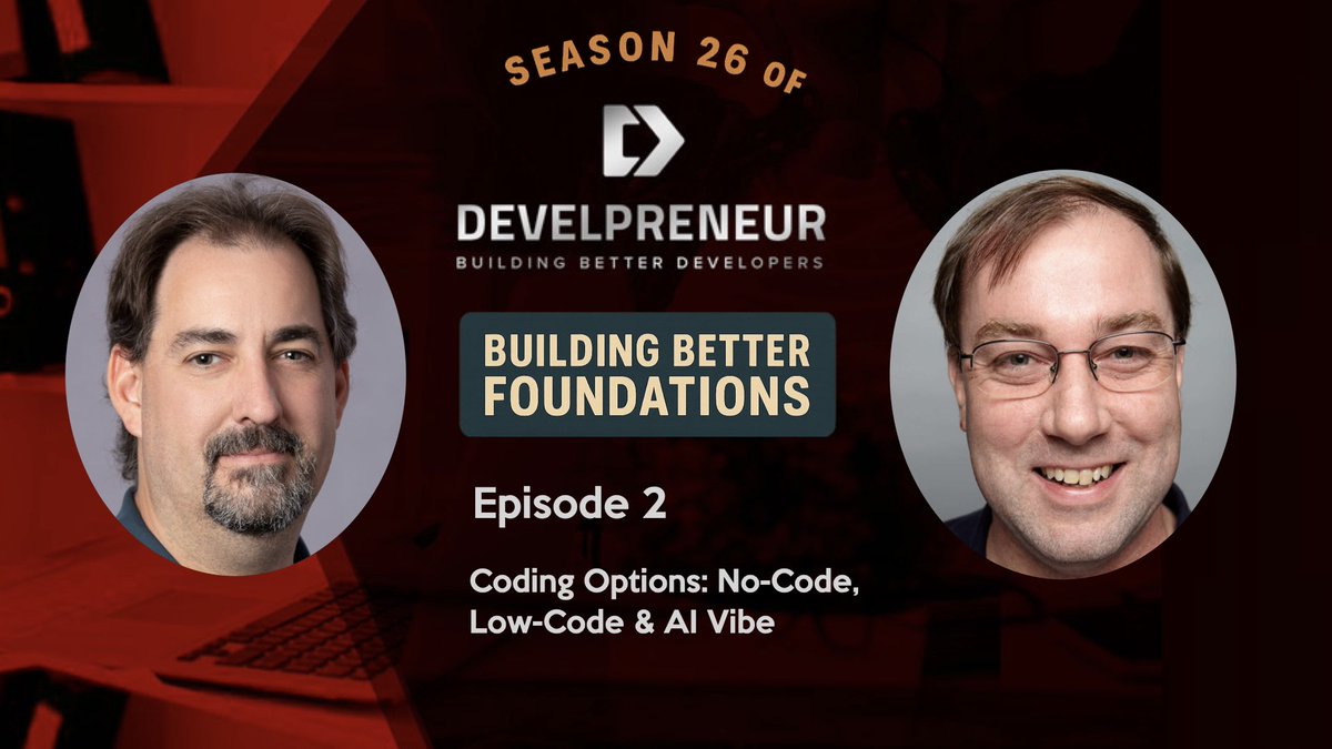 develpreneur's tweet image. No-code. Low-code. Vibe coding.
Which coding option should you choose?

Our latest episode of Building Better Developers explains the differences, risks, and best uses.

Blog recap: dplnk.us/?81648

#CodingOptions #NoCode #LowCode #VibeCoding