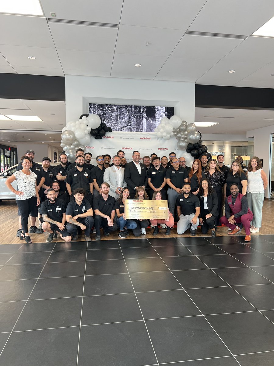 Proud of our Westshore Mazda team! They raised $10,000 for <a href="/FeedingTampaBay/">Feeding Tampa Bay</a> 🎉🎉🎉