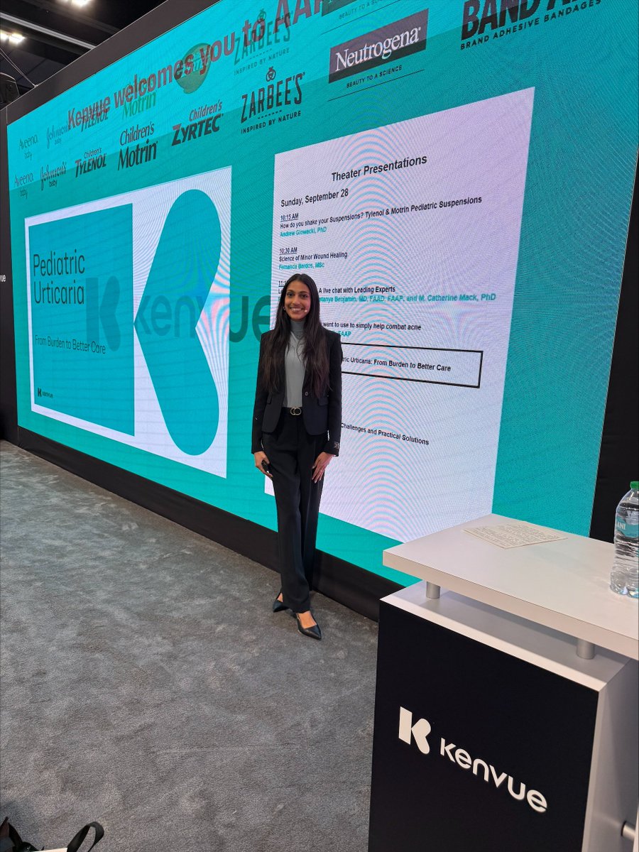 #AmericanPharmacistsMonth MCW alumna Priya K. Patel, PharmD, a first-year #MedicalAffairs Fellow at <a href="/kenvue/">Kenvue</a>, recently attended the <a href="/AmerAcadPeds/">American Academy of Pediatrics</a> conference in Denver, where she presented on pediatric hives in a theater session.
#MCWPharmDAlumni #MCW #MCWPharmacySchool #APhM2025