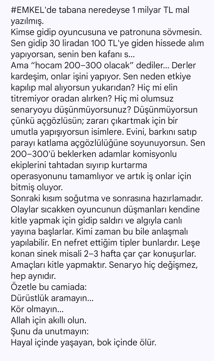 Kitabın ortasından konuştum biraz..
Anlayana... 😉#EMKEL