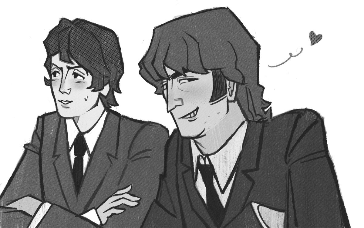 Thanks for the overwhelming love recently guys gulps :3 here's a rough Lennon McCartney