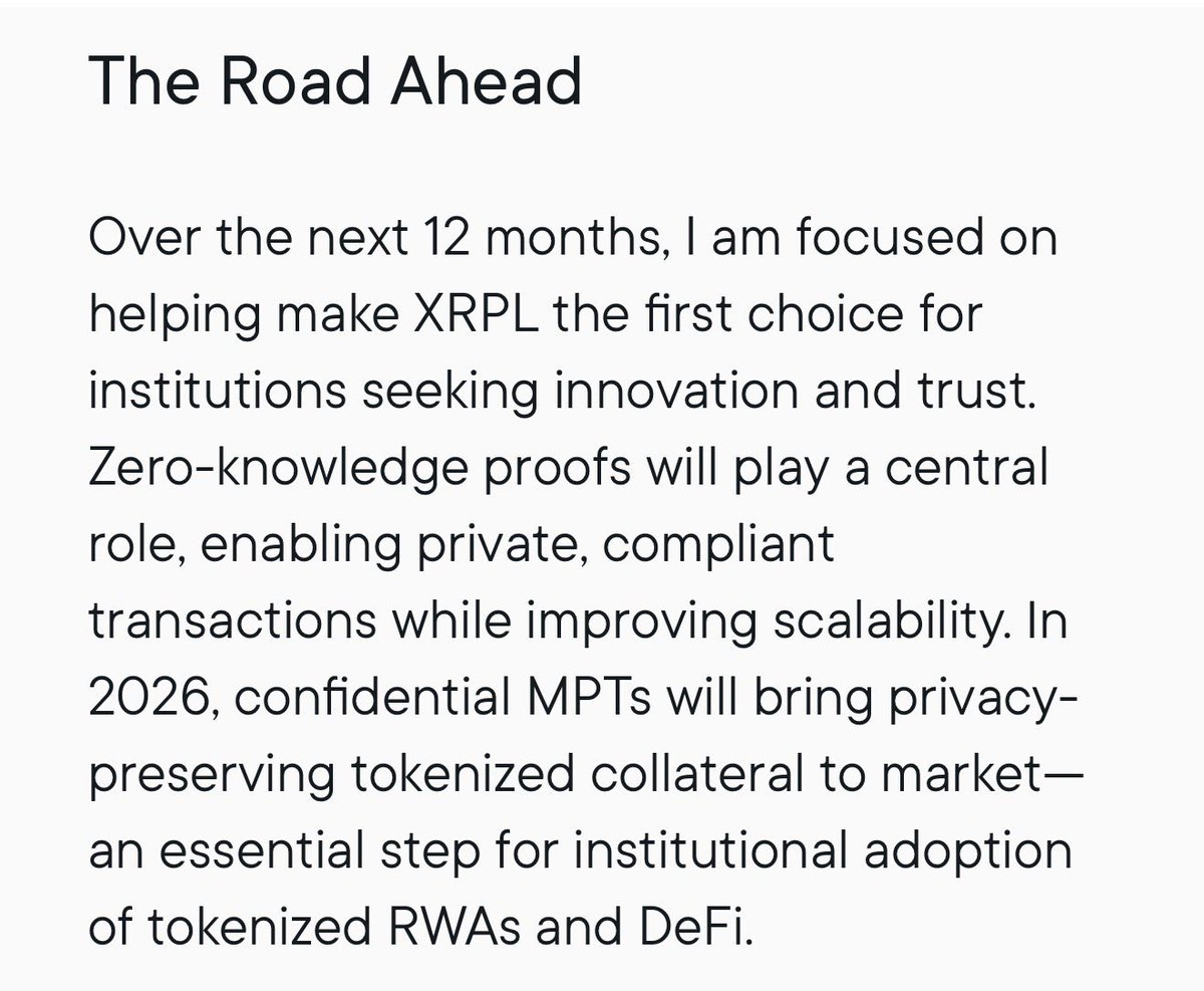 Our cryptographer friend Ayo over there at RippleX is going for privacy and scalability on the XRP Ledger in the next 12 months.

Privacy on a public decentralized network, no less.

Privacy is also a human right we should deeply care about.