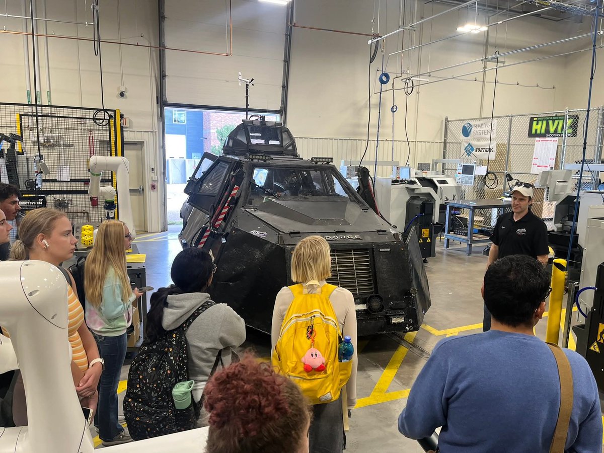 _RyanShepard's tweet image. Photos from LCCC STEM of Ashlee and I talking about storm chasing to students