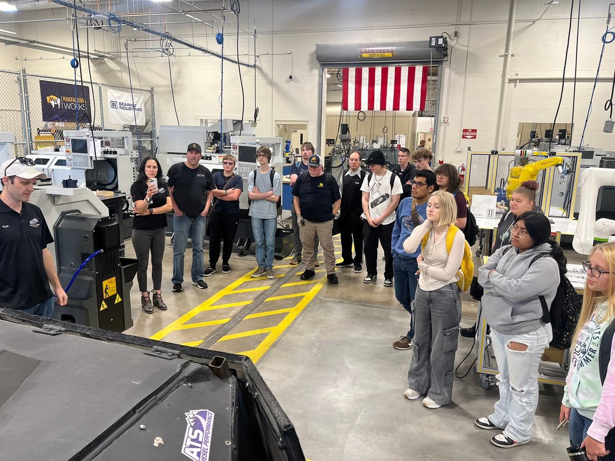 _RyanShepard's tweet image. Photos from LCCC STEM of Ashlee and I talking about storm chasing to students