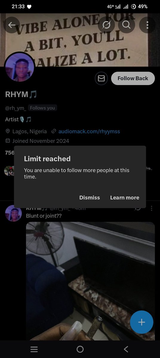 Y'all chill... I'd follow back.... Very unusual