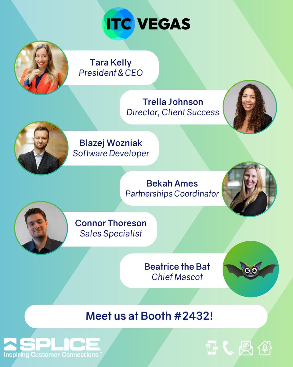 SPLICESoftware's tweet image. It&apos;s October, and that means #ITCVegas is just around the corner! SPLICE will be joining thousands of insurance professionals to learn and ponder all things insurance! Find us at booth 2432 to learn about policyholder engagement &amp;amp; communications!

#BecauseofITC #Insuretech