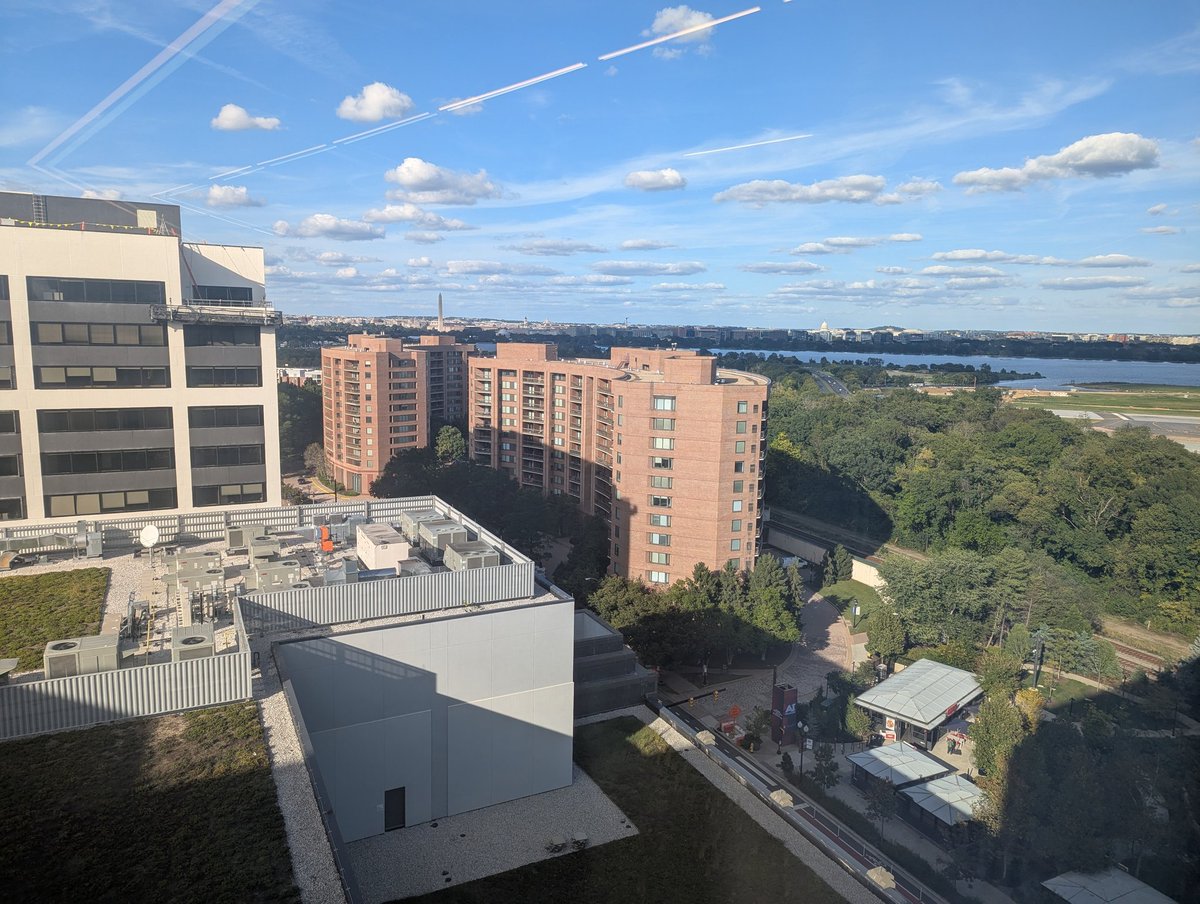 I'm volunteering at the AWS DMV Community Day tomorrow! Today, we're setting the tables up, I got to check out this view today 😄