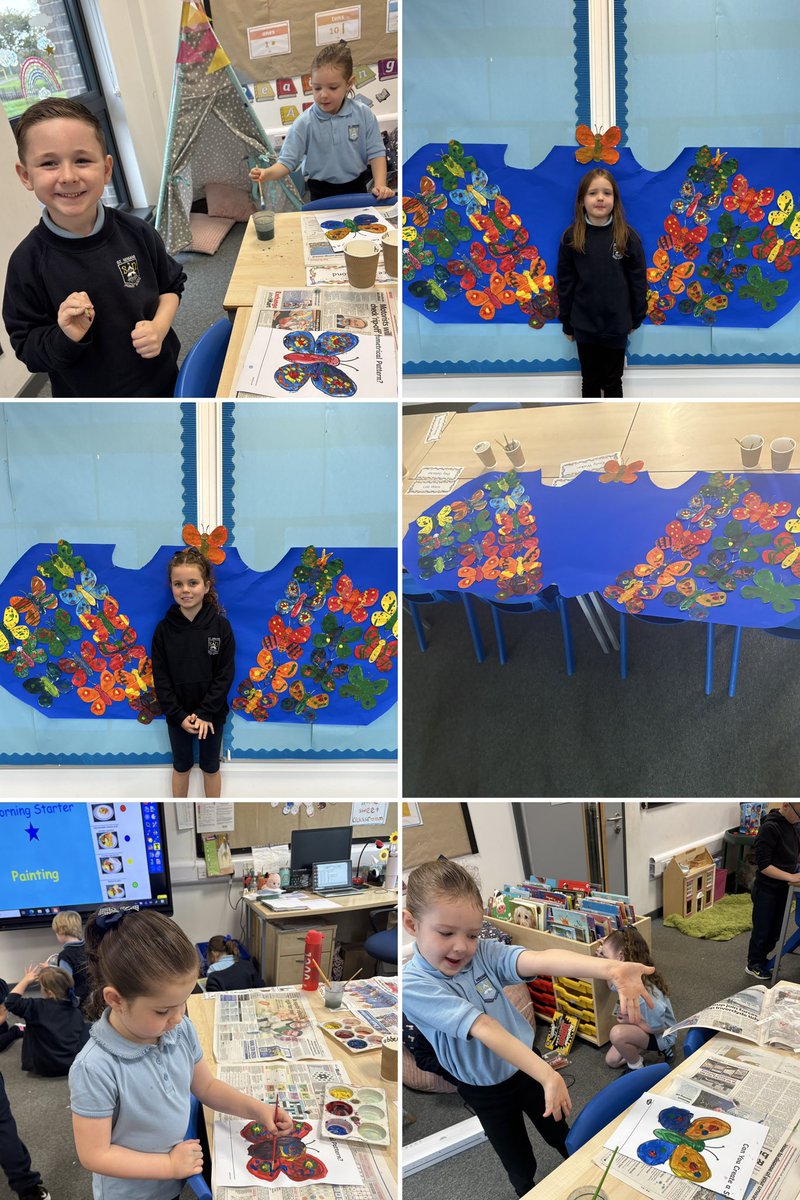 MrsPierce1604's tweet image. Our finished butterflies came together to create a beautiful display – a wonderful reminder of how individual talents can combine to make something truly special. 🌈🦋 @saintninians 
#TheButterflyProject #creativity #exploringart #fun