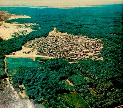 يذكر القزويني و هو من أعلام القرن السابع الهجري في كتابه آثار البلاد وأخبار العباد ، في ذكر مدينة هجر : 

" هجر ، مدينة كبيرة قاعدة بلاد البحرين، ذات خيرات كثيرة من النخل والرمان والتين والأترج والقطن " 

و الصورة لجبل المشقر و بلدة القارة أحدى قرى هجر التاريخية