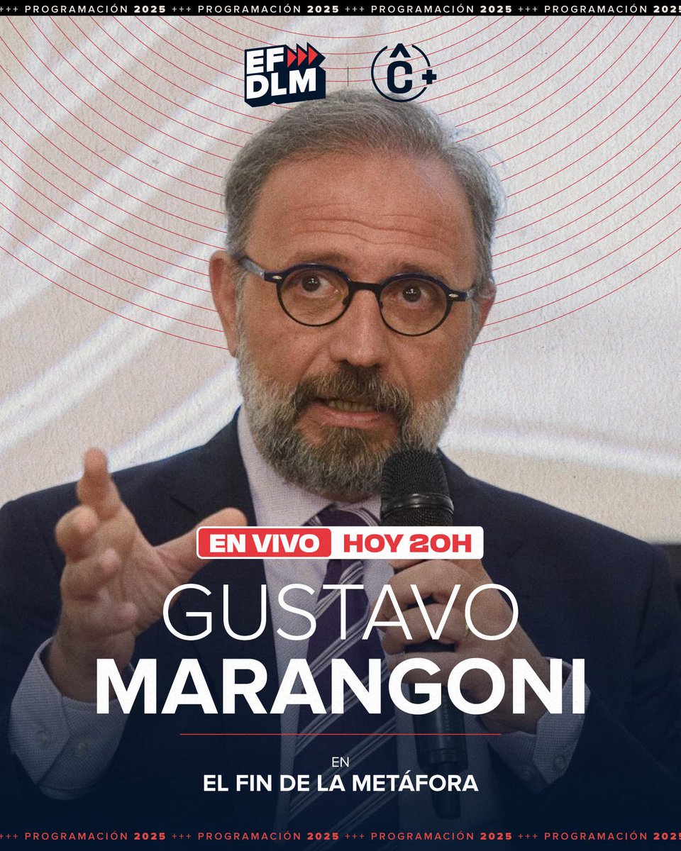Cenital (@cenitalcom) on Twitter photo ¿Espert se baja? Mientras tanto, el Gobierno busca un shock de señales para parar la corrida y el viaje urgente de Caputo.
Hoy, desde las 20, #ElFinDeLaMetáfora con <a href="/ischargro/">Iván Schargrodsky</a>, <a href="/jairostraccia/">Jairo Straccia</a> y <a href="/ddeurieta/">Déborah de Urieta</a>.
Invitado: <a href="/gmmarangoni/">Gustavo Marangoni</a>.
En vivo por C+: youtube.com/live/LIhXFfqxk… ¿Espert se baja? Mientras tanto, el Gobierno busca un shock de señales para parar la corrida y el viaje urgente de Caputo.
Hoy, desde las 20, #ElFinDeLaMetáfora con <a href="/ischargro/">Iván Schargrodsky</a>, <a href="/jairostraccia/">Jairo Straccia</a> y <a href="/ddeurieta/">Déborah de Urieta</a>.
Invitado: <a href="/gmmarangoni/">Gustavo Marangoni</a>.
En vivo por C+: youtube.com/live/LIhXFfqxk…